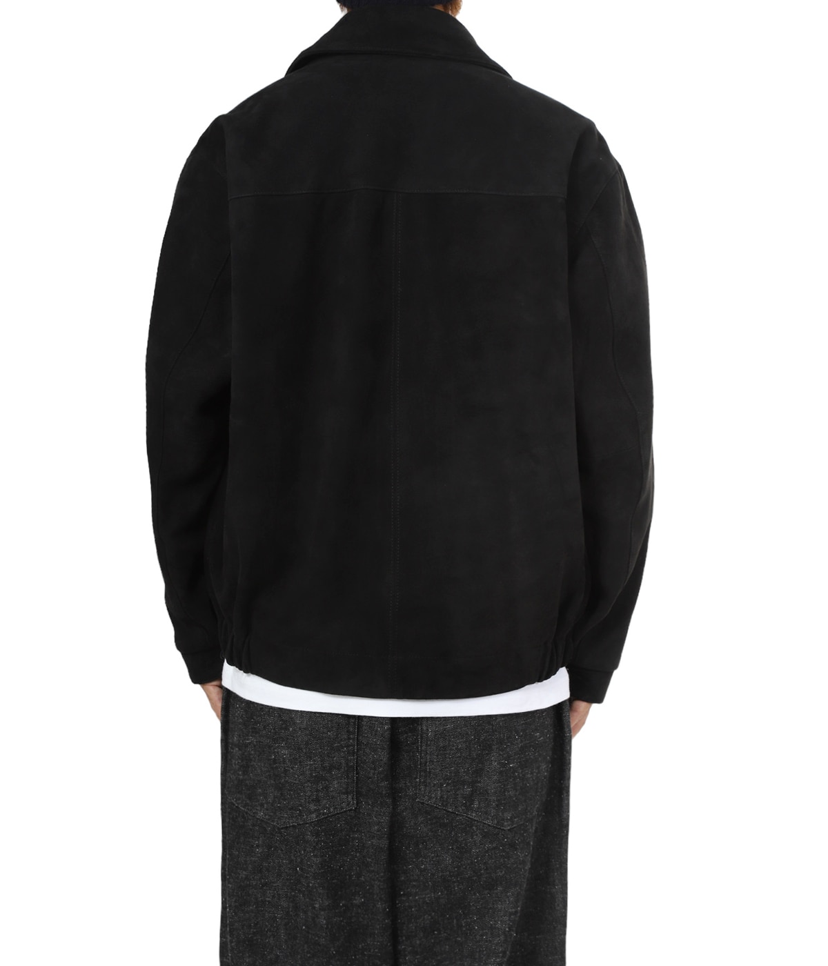 ジャケット アウター オープン シンプル 7分袖 2colors S/4XL ZIP UP LEATHER BLOUSON | SEVEN BY SEVEN(セブンバイセブン