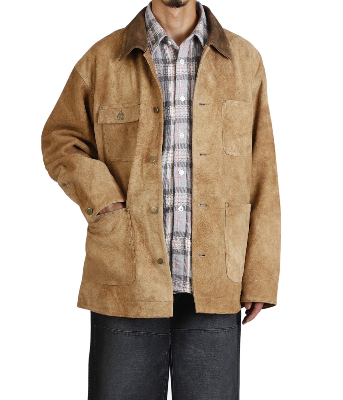 vince コート SEVEN BY SEVEN STAND-UP COLLAR LEATHER CAR COAT -GOAT