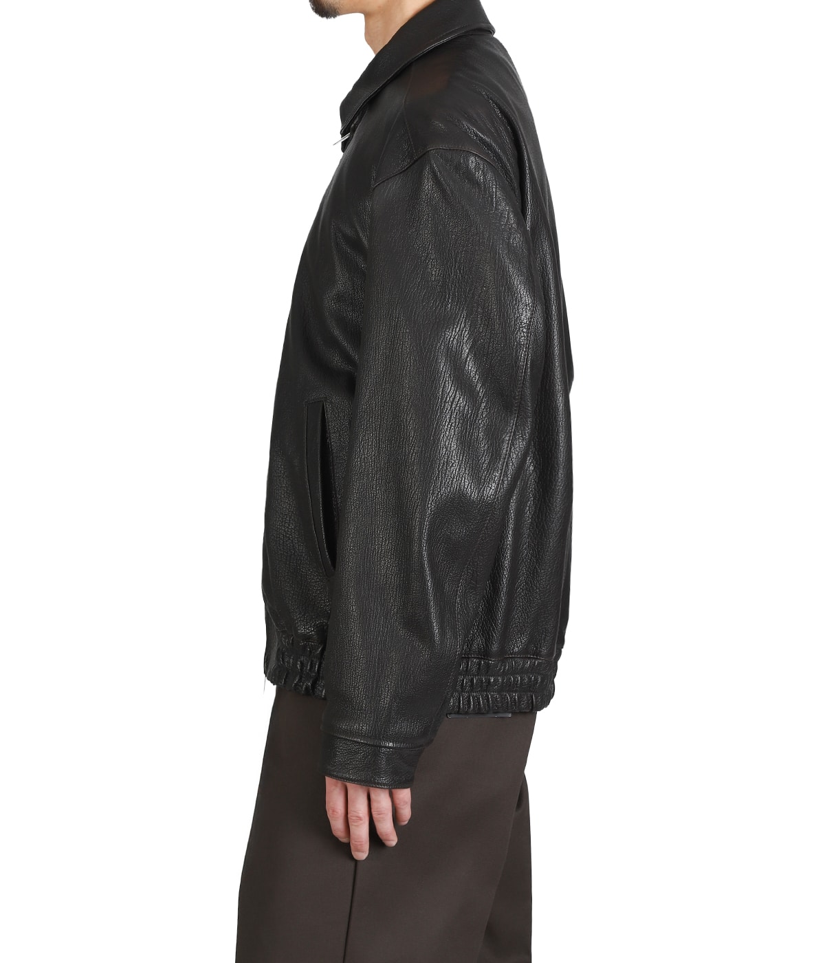 LEATHER ZIP UP BLOUSON ‐Sheep Shrink leather‐ | SEVEN BY SEVEN