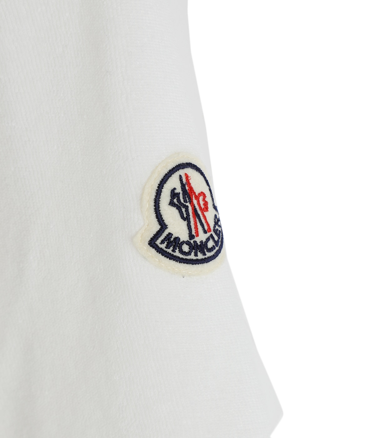 S-L◆確保済 関税無 国内発送 MONCLER 半袖 ポロシャツSS POLO白 MONCLER (モンクレール) 袖ライン ワンポイント 半袖 ポロシャツ