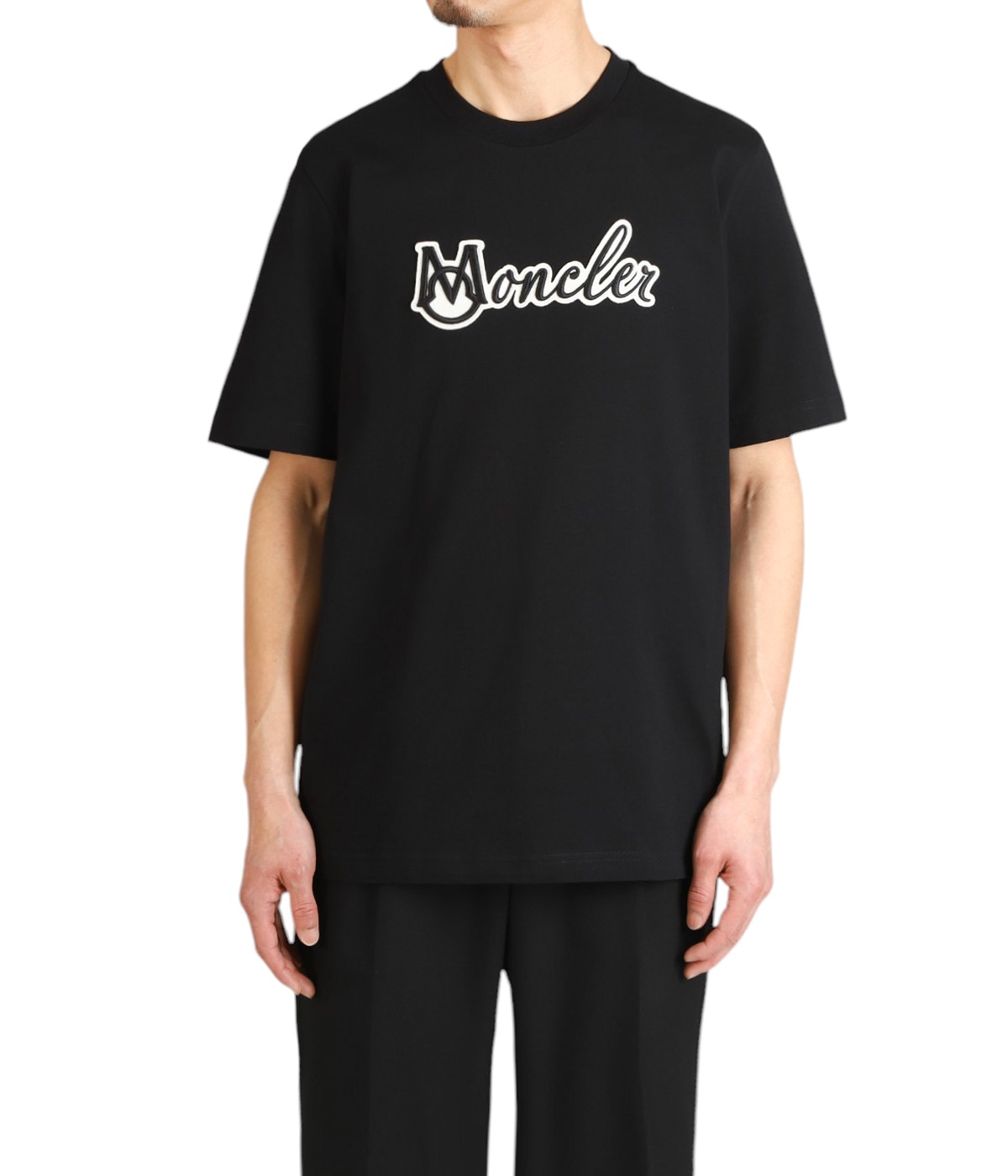 【新品】MONCLERモンクレール　Tシャツ　14A ブラック MONCLER モンクレール ブラック半袖Tシャツ レディース イタリア