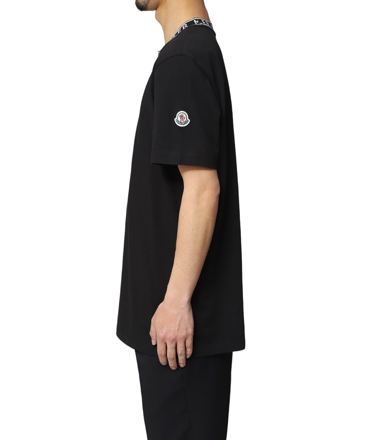 【レア新作】MONCLERモンクレール半袖Tシャツダウンロゴ 黒S SS T-SHIRT | MONCLER(モンクレール) / トップス カットソー半袖
