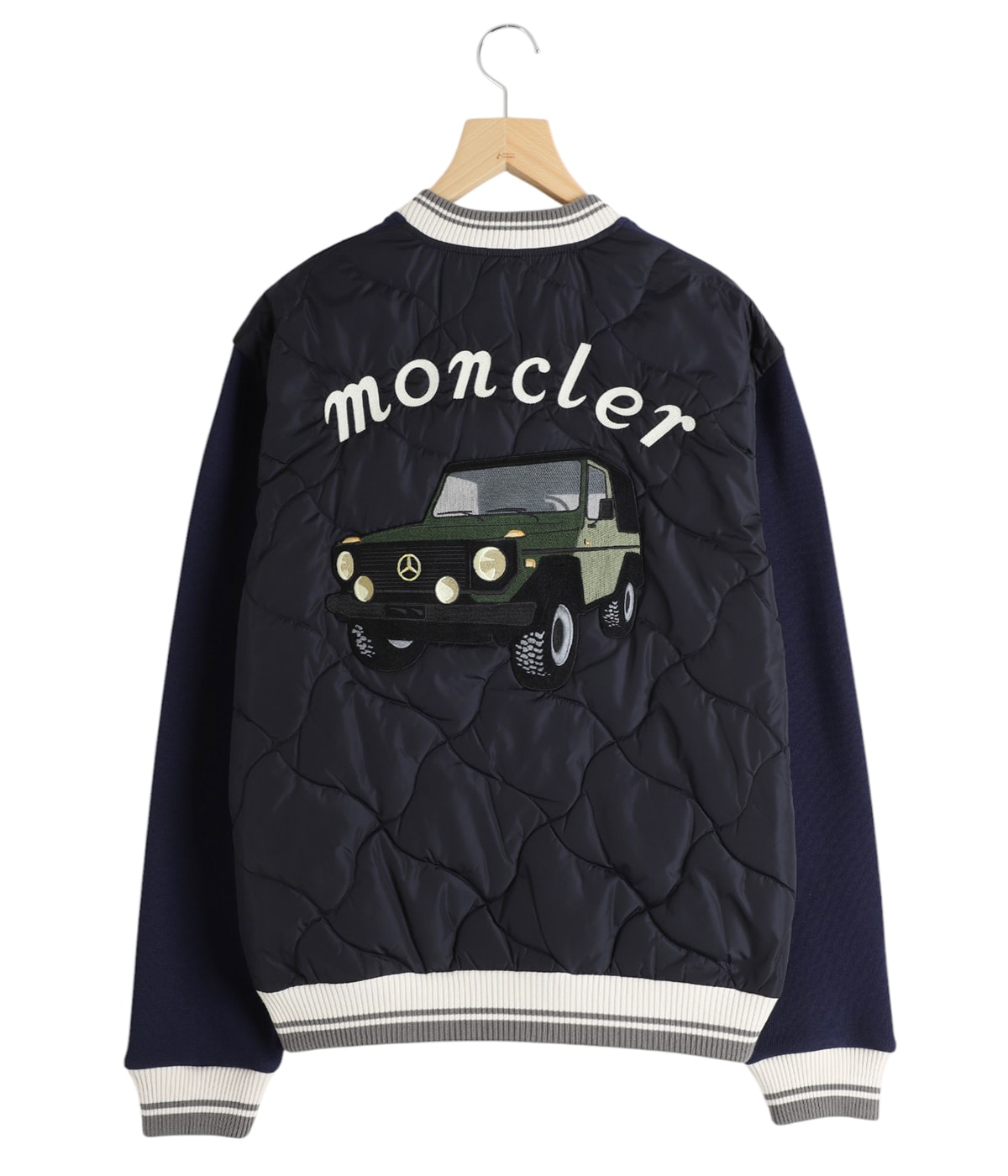 モンクレール MONCLER (モンクレール) 撥水 レザーロゴパッチ フルジップ