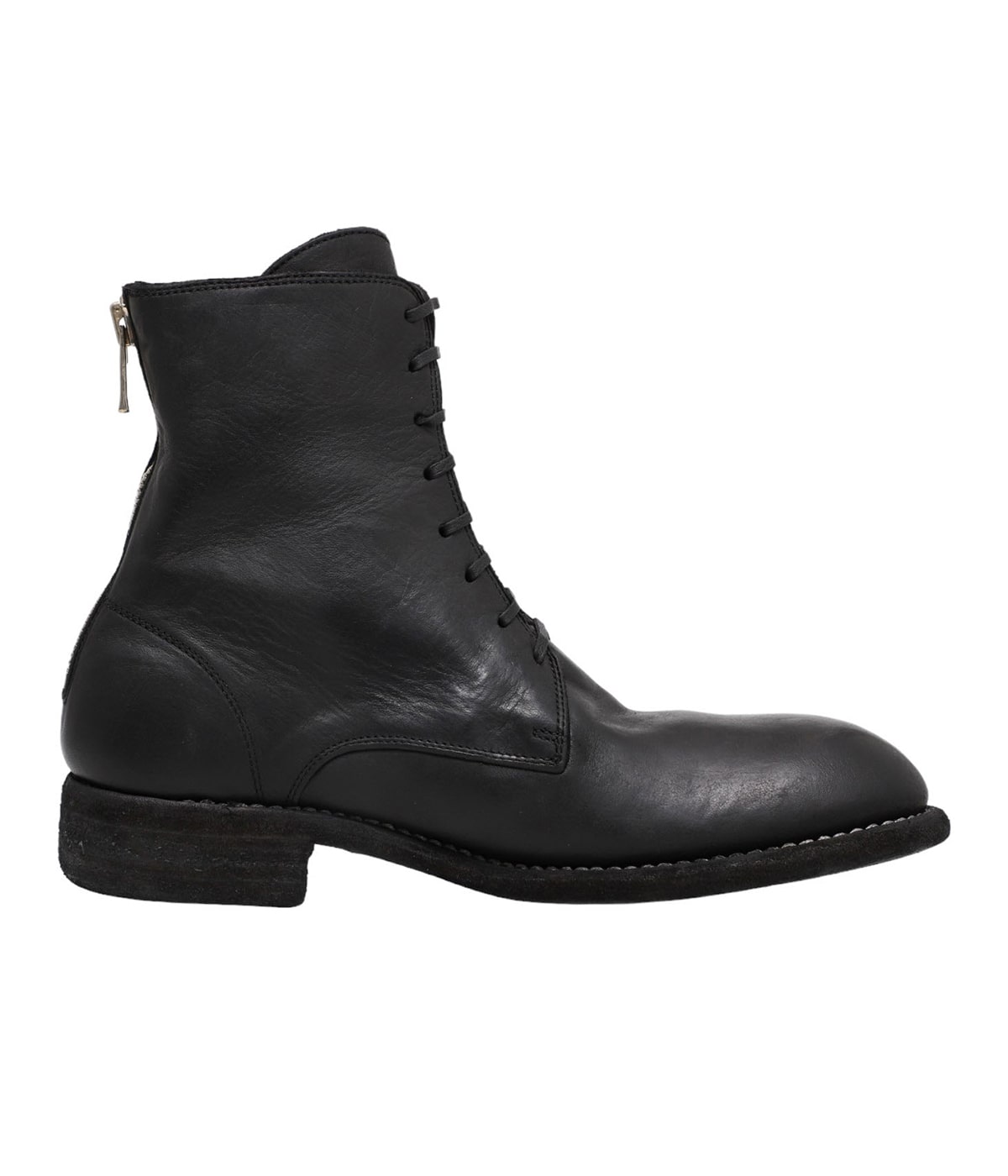 LACED UP AND BACK ZIP BOOTS | GUIDI(グイディ) / シューズ
