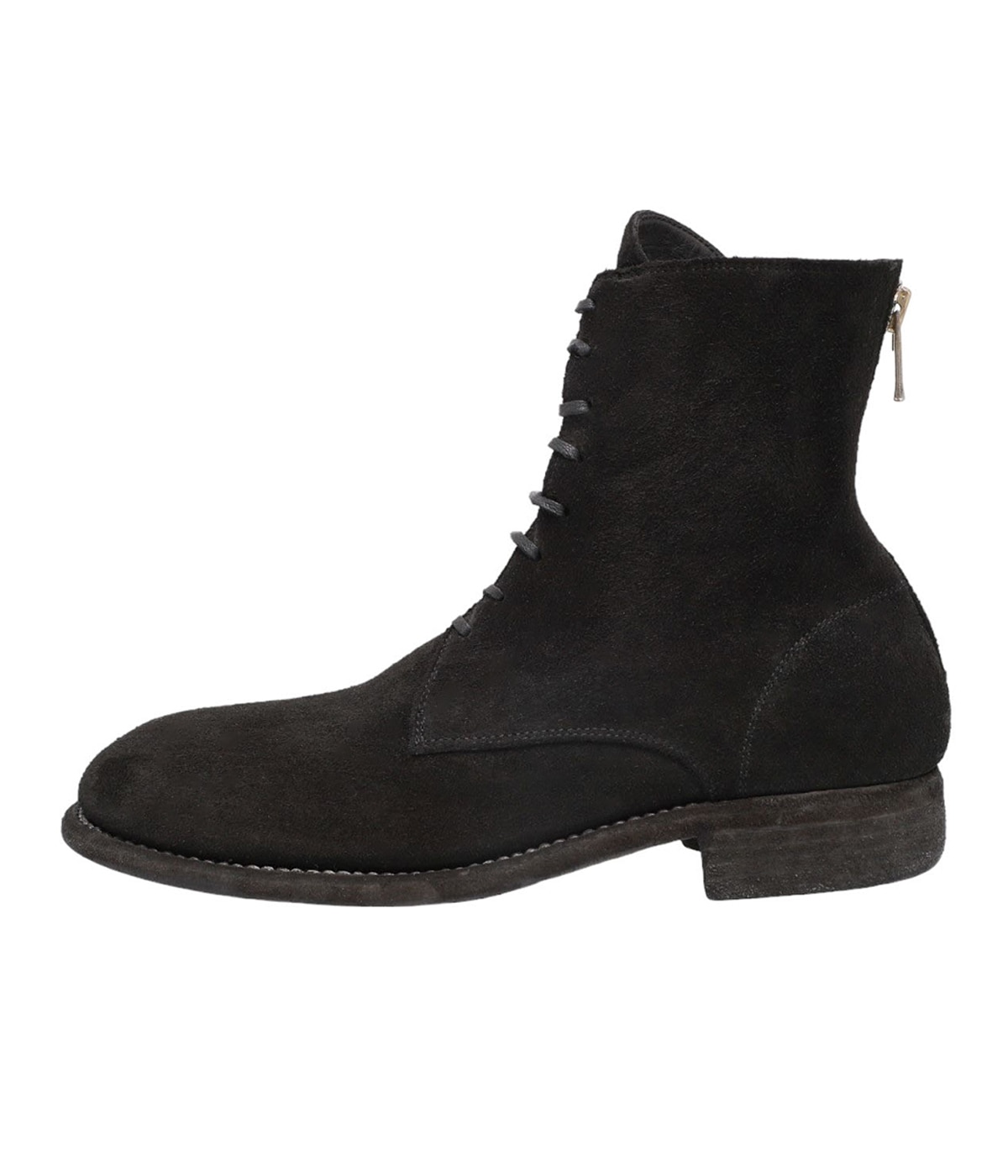 LACED UP AND BACK ZIP BOOTS REVERSE | GUIDI(グイディ