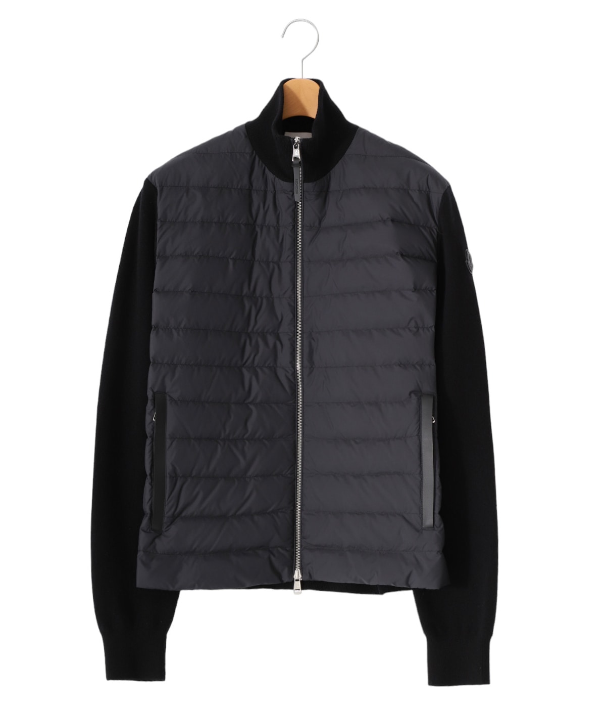 参考価格66280円モンクレール MONCLERファー ケーブル　ニット黒 S MONCLER モンクレール ダウン ダウンジャケット ダウンコート
