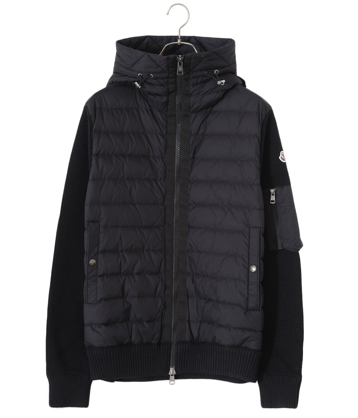 MONCLER モンクレール ダウンニット　cardigan Moncler Padded Down Knit Zip Up Cardigan | Saks Fifth Avenue