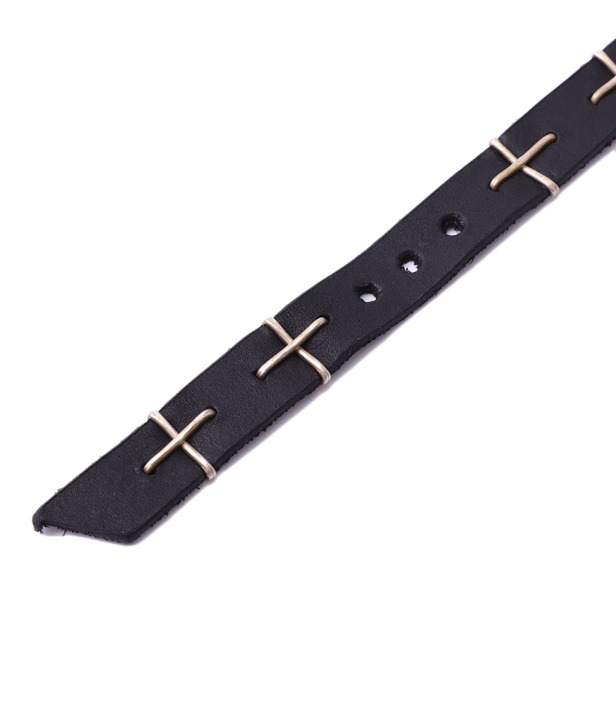 アクセサリー thin silver cross band thin silver cross studded wrist band | m.a+(エムエークロス