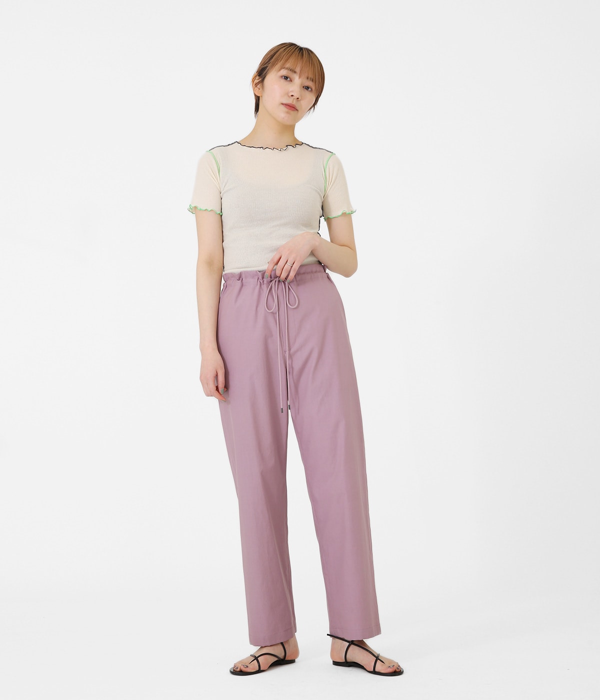 新品未使用 AURALEE WASHED FINX PANTS ライトピンク-
