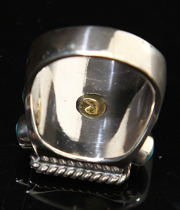 larry smith　ラリースミス 6ポイントターコイズリング　年号入り LARRY SMITH(ラリースミス)リング 6POINT RING TURQUOISE 正規