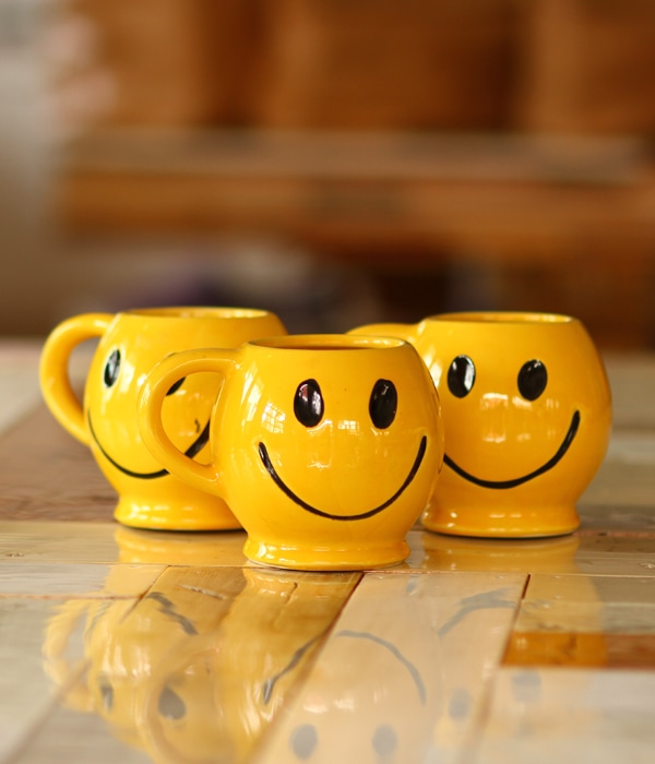 1970s マッコイ　スマイリーフェイスバンク 70s McCOY SMILEY FACE MUG(白×赤目) | VINTAGE(ヴィンテージ