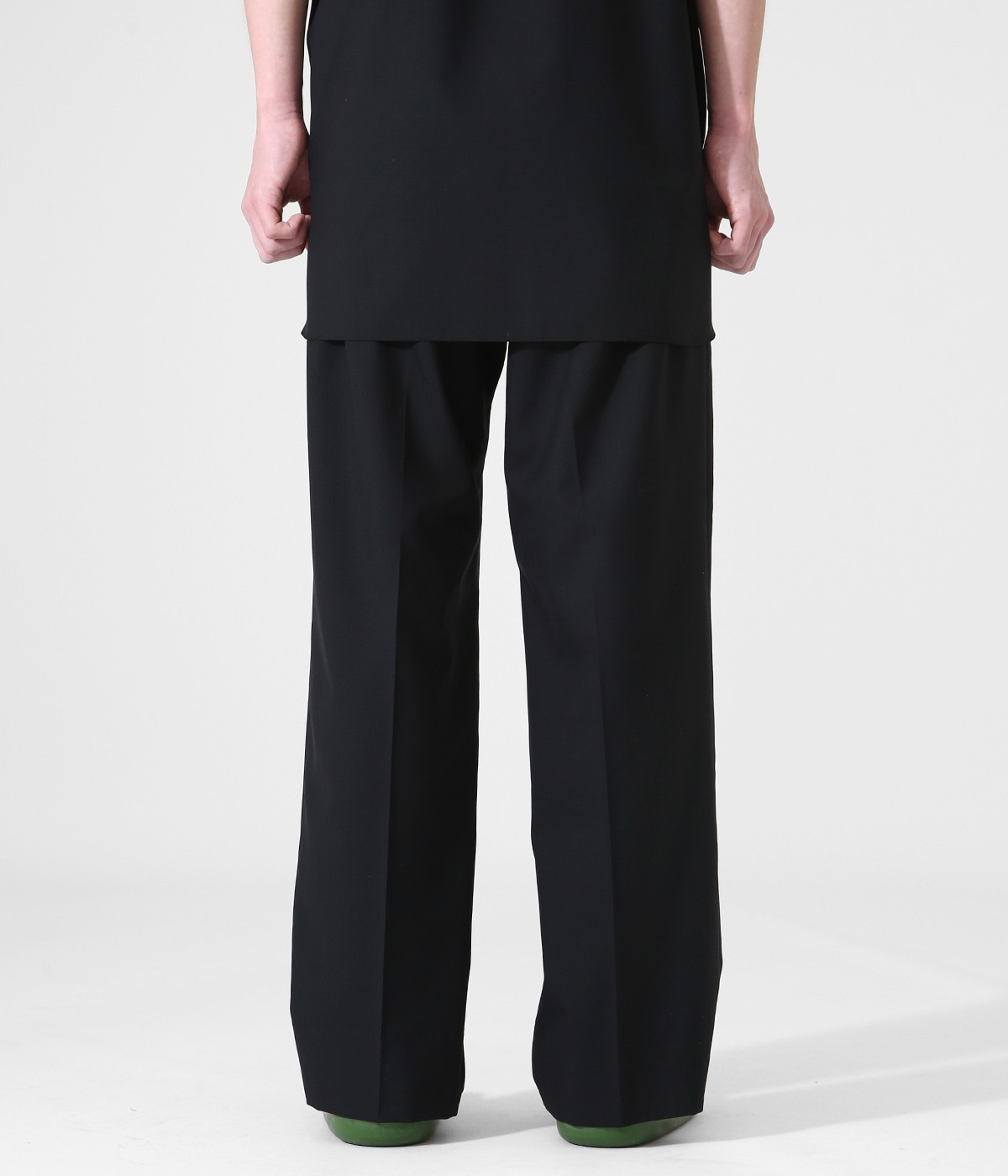 FLAT FRONT TROUSERS - SUPER 120s WOOL TROPICAL - | MARKAWARE