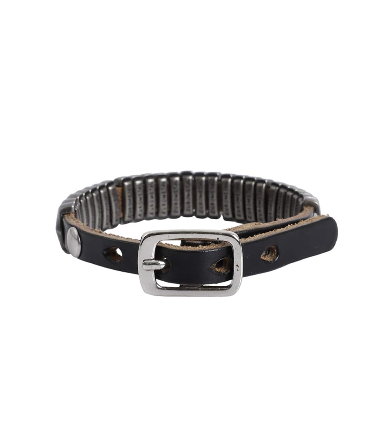 アクセサリー OUR LEGACY SPINE BRACELET Our Legacy - Spine Bracelet Black Chromexcel Leather
