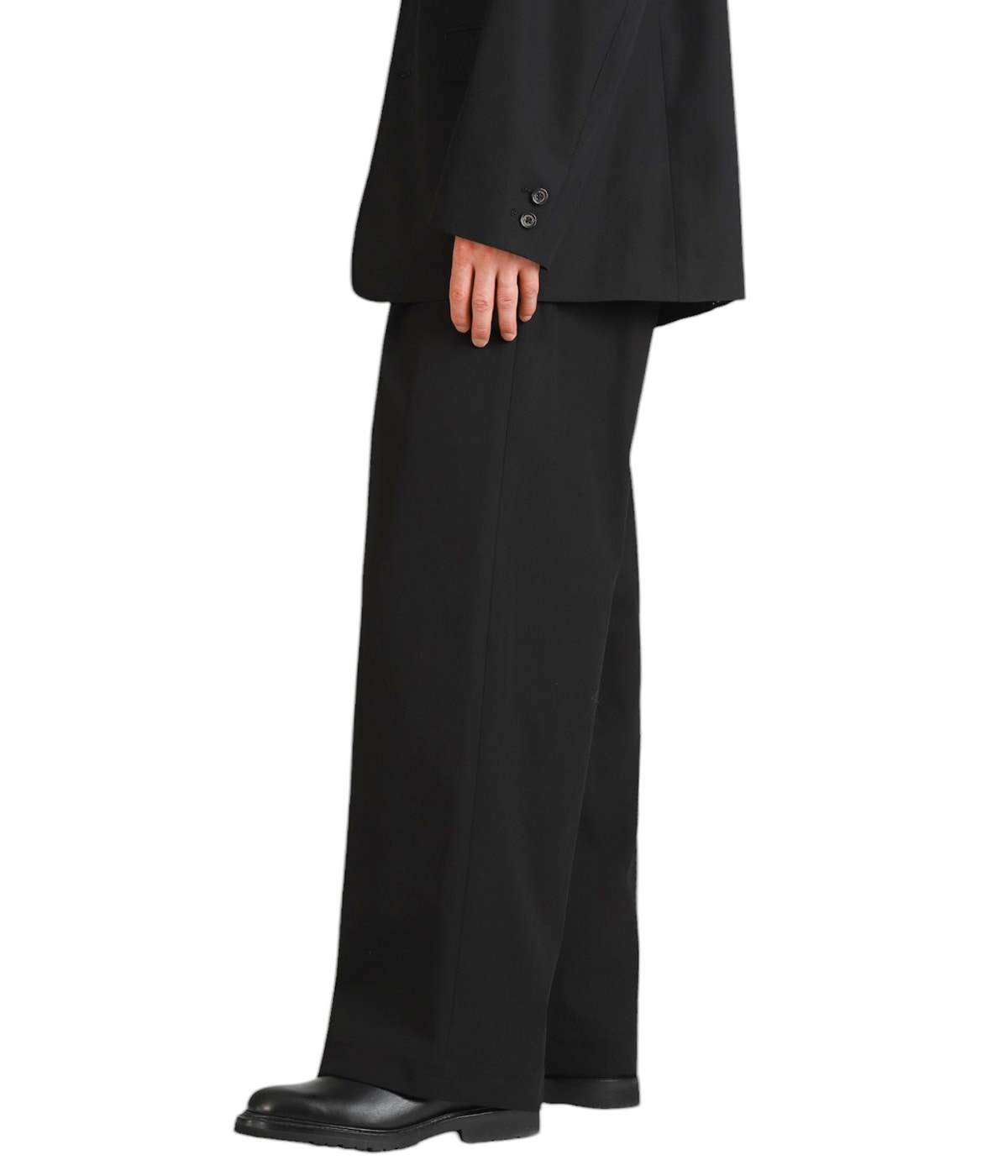 TRIPLE PLEATED EASY TROUSERS ORGANIC VOILE YARN TWILL