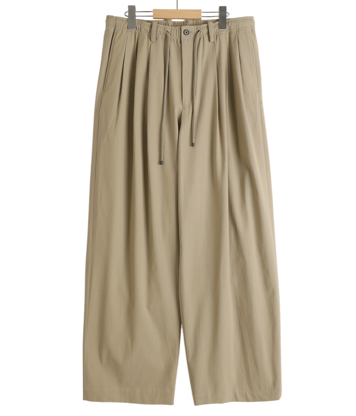 パンツ markaware ORGANIC COTTON TWILL TRIPLE PLEATED EASY TROUSERS ORGANIC VOILE YARN TWILL