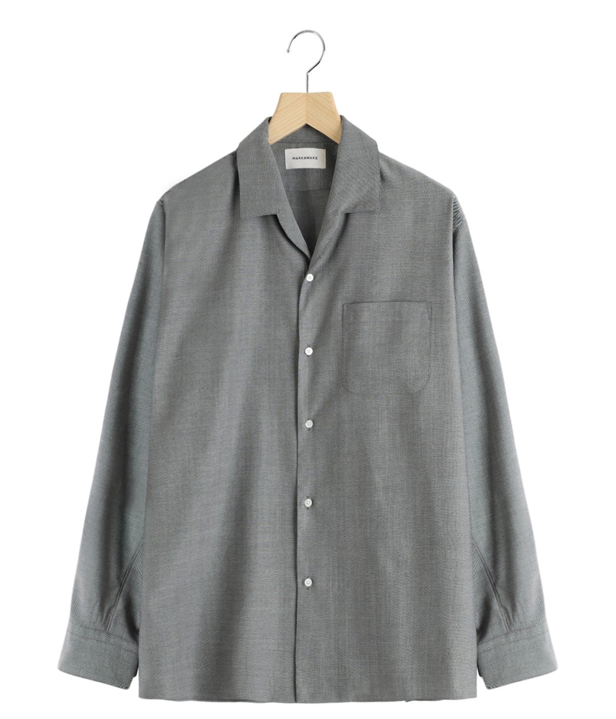 MARKAWARE 長袖シャツ ITALIAN OPEN COLLAR SHIRT | MARKAWARE(マーカウェア