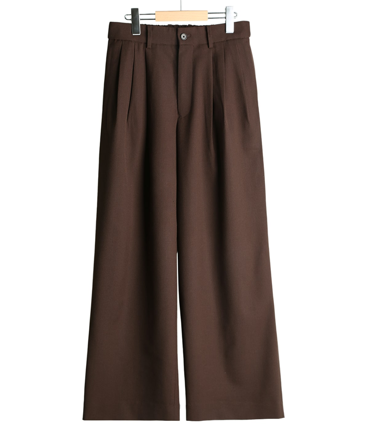 TRIPLE PLEATED WIDE TROUSERS ORGANIC WOOL SURVIVAL CLOTH