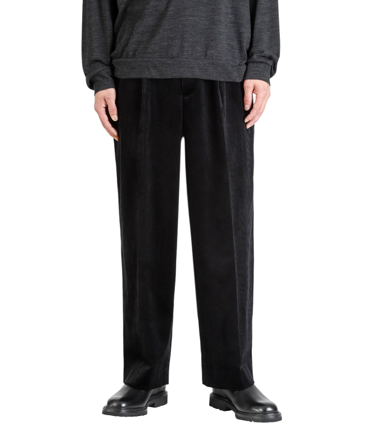 スーツ ORGANIC COTTON DOUBLE PLEATED TROUSERS MARKAWARE (マーカウェア) ORGANIC COTTON VOILE YARN TWILL