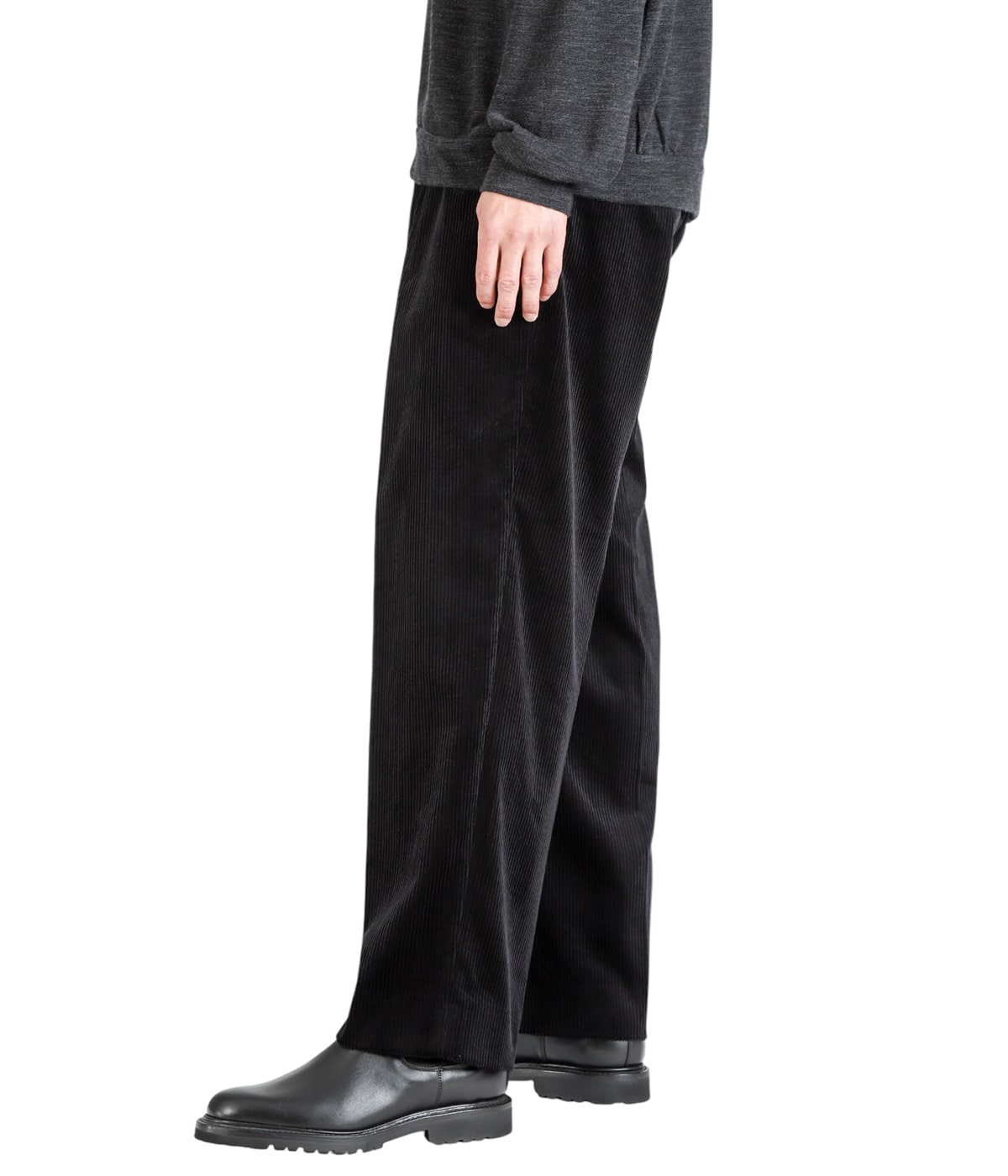 CLASSIC FIT DOUBLE PLEATED TROUSERS ORGANIC COTTON 6-WALE