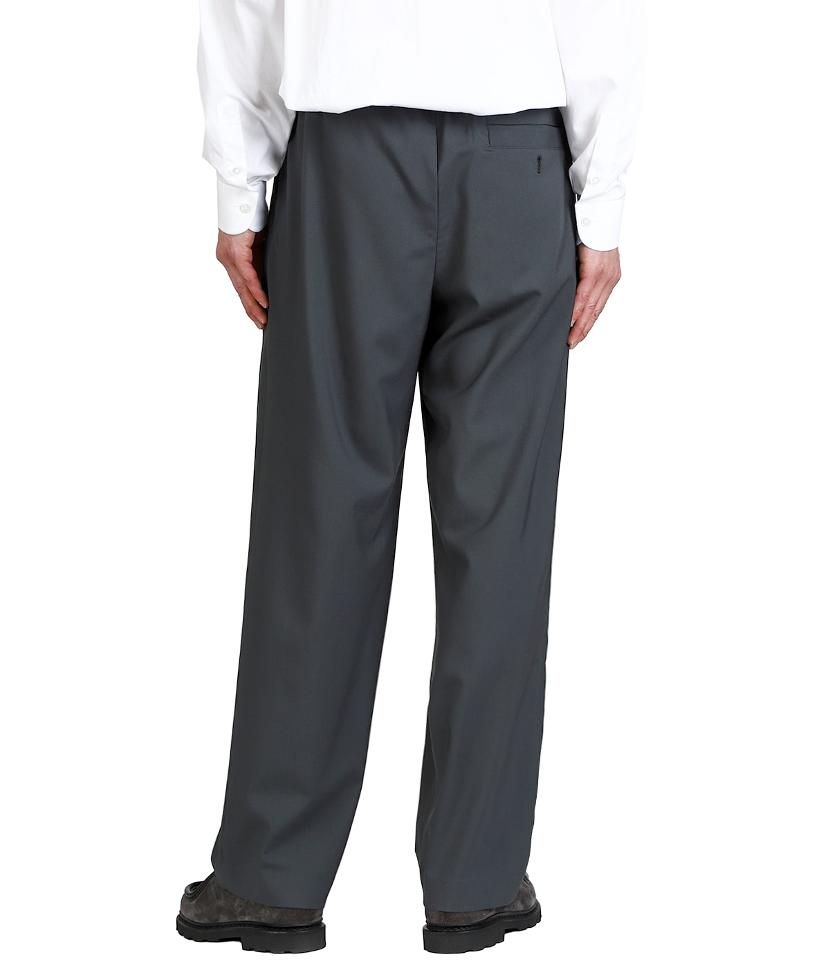 DOUBLE PLEATED EASY TROUSERS -ORGANIC WOOL 2/80 TROPICAL