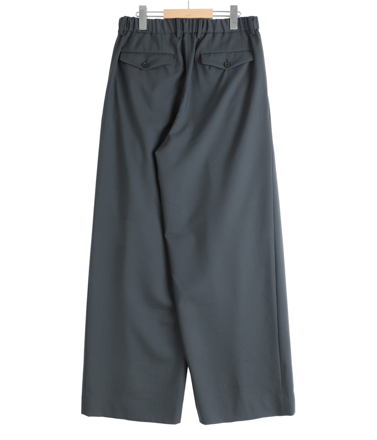 TRIPLE PLEATED WIDE TROUSERS -ORGANIC WOOL 2/80 TROPICAL