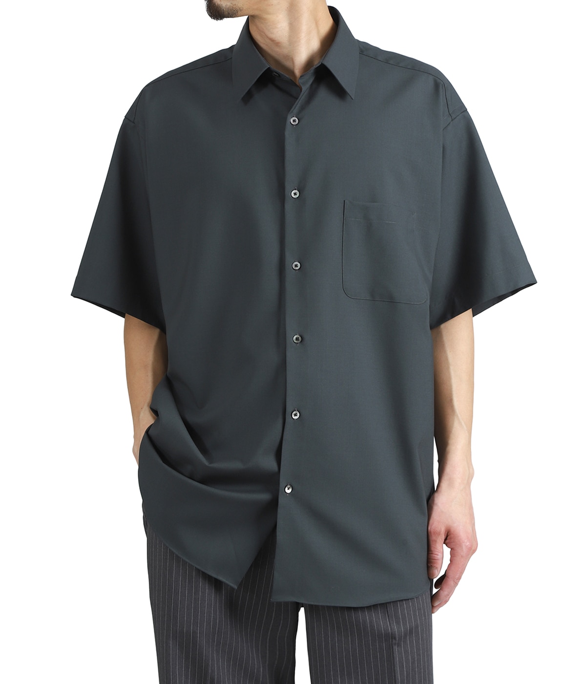 COMFORT FIT S/S SHIRT ORGANIC WOOL 2/80 TROPICAL | MARKAWARE