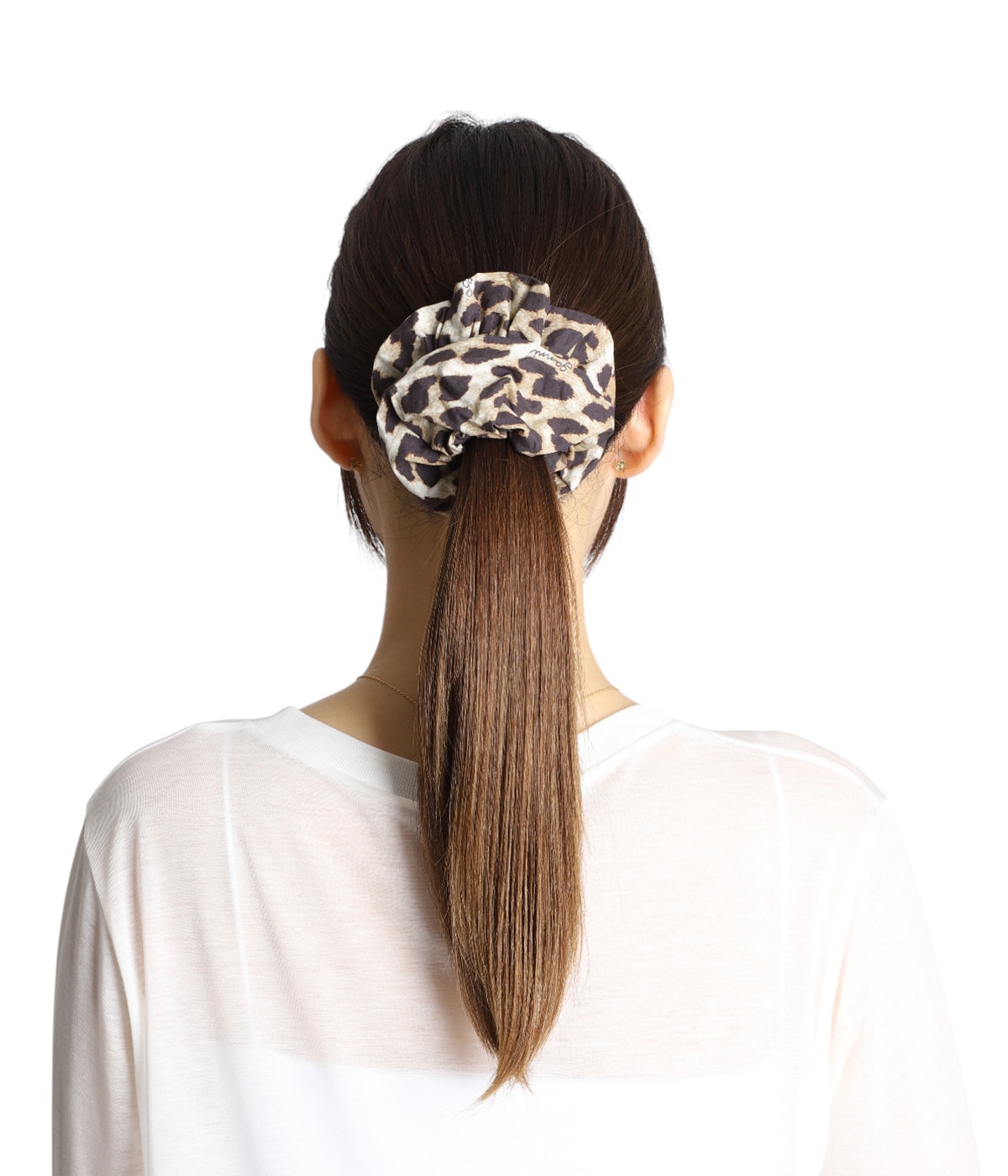 GANNI ガニー レオパード スクランチヘアバンド シュシュ GANNI]☆レオパード スクランチヘアバンド シュシュ☆関税込