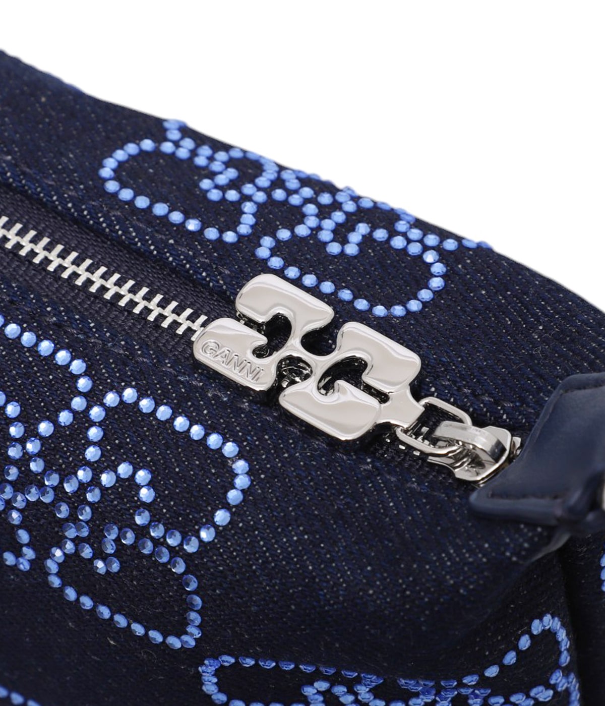 レディース】Butterfly Small Pouch Denim Sparkle | GANNI