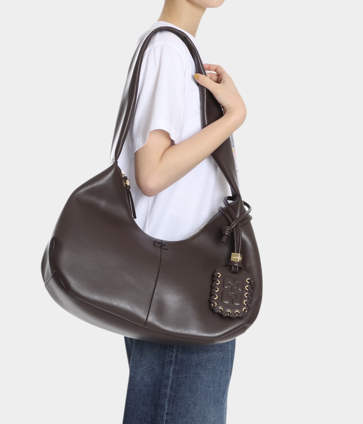 ショルダーバッグ・ポシェット GANNI MEDIUM HOBO BAG GANNI/ガニー】Bou Bag Hobo Medium：ショルダーバッグ