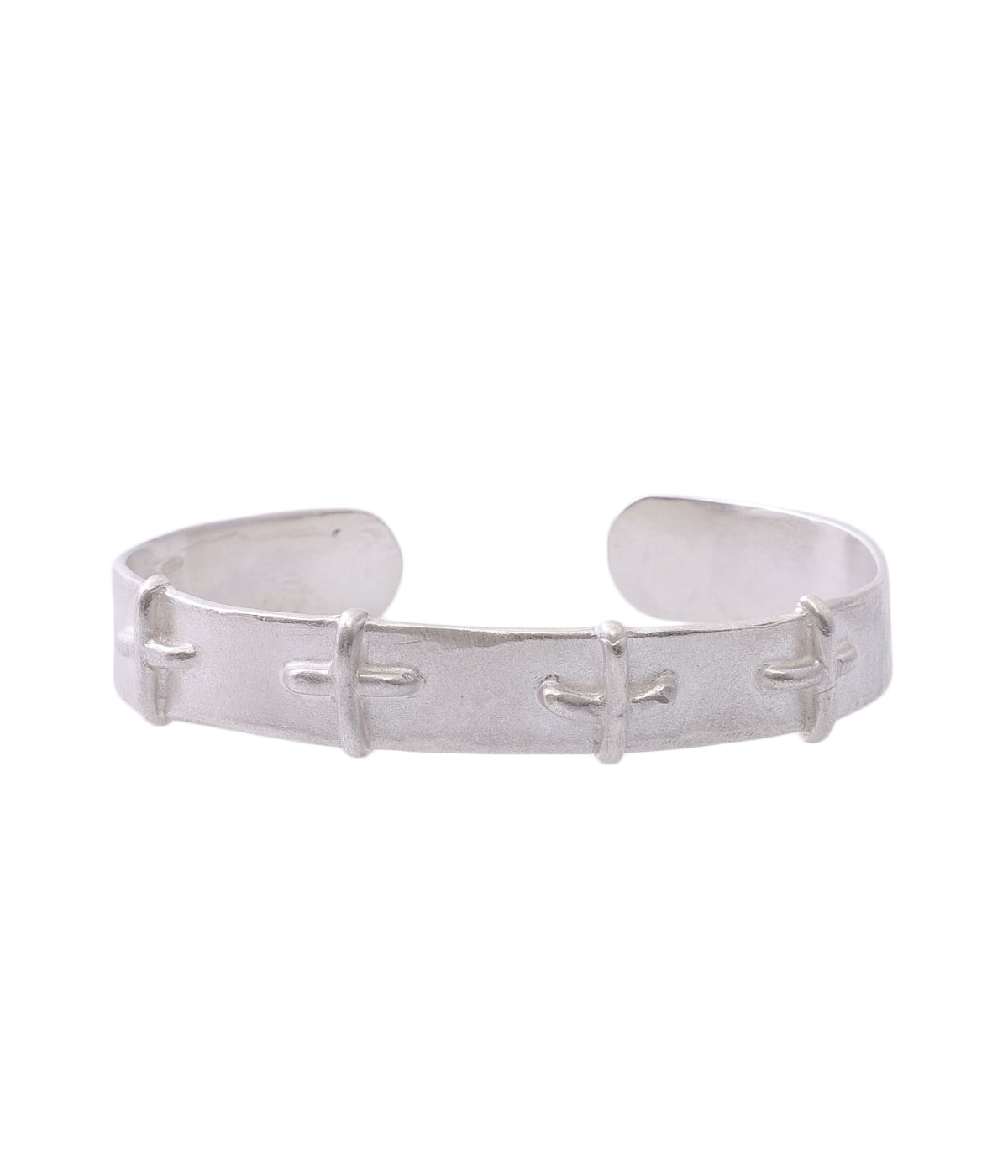 silver stitched cross bracelet | m.a+(エムエークロス