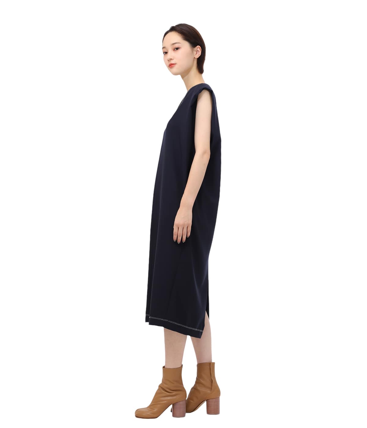 【美品】マルニ　MARNI デニム調ワンピース　ノーカラー　切り替え レディース】DRESS | MARNI(マルニ) / ワンピース・スカート