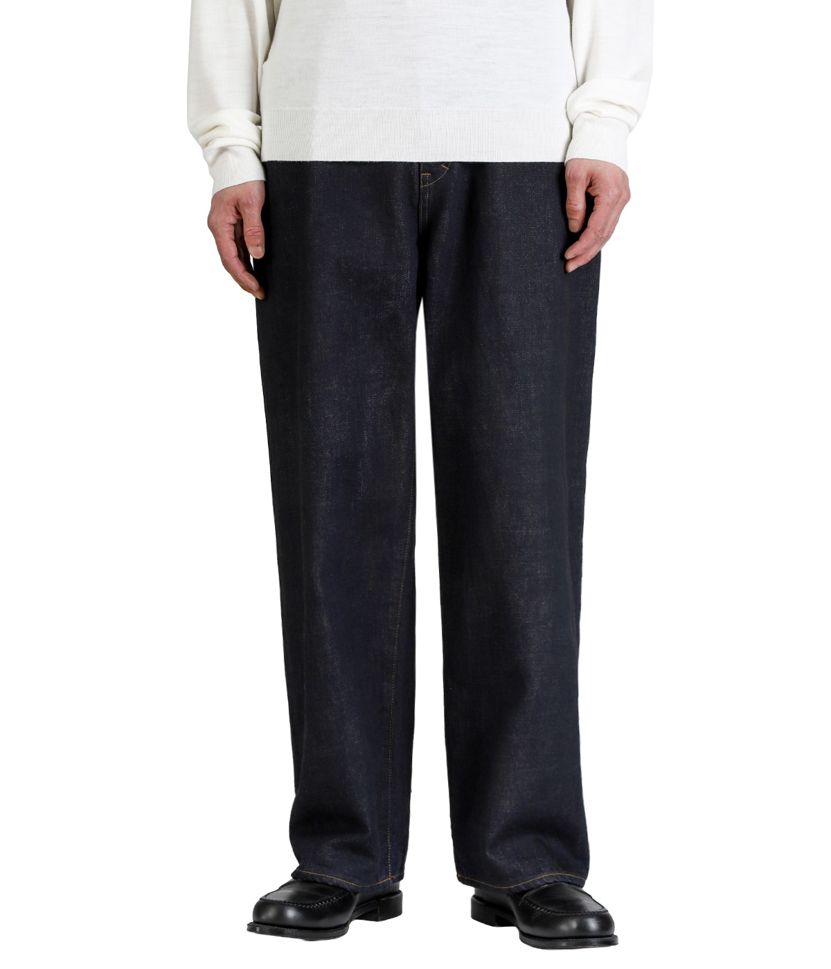 01 SELVEDGE MIDTAPERED 5P DENIM PANTS OW | ANCELLM(アンセルム