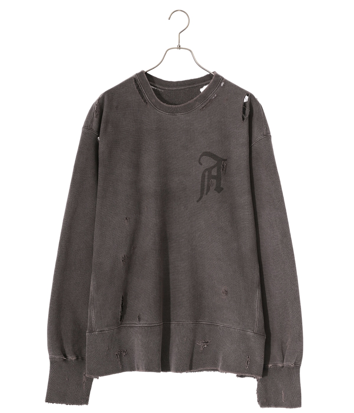 ANCELLM （アンセルム）ダメージ加工スウェット ANCELLM（アンセルム） DAMAGE SWEAT SHIRT ダメージスウェット