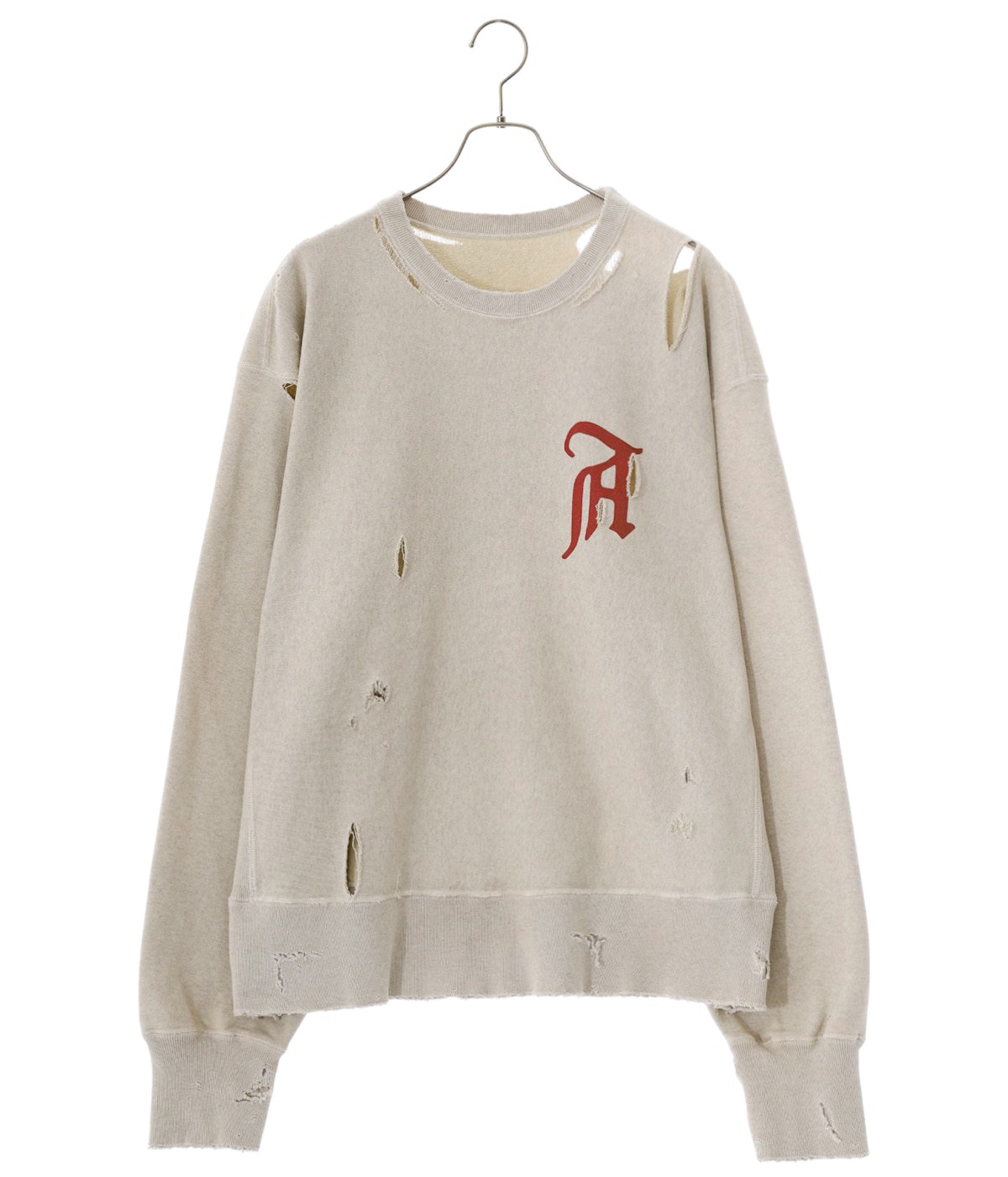 ANCELLM （アンセルム）ダメージ加工スウェット ANCELLM（アンセルム） 2022AW 22AW DAMAGE SWEAT SHIRT