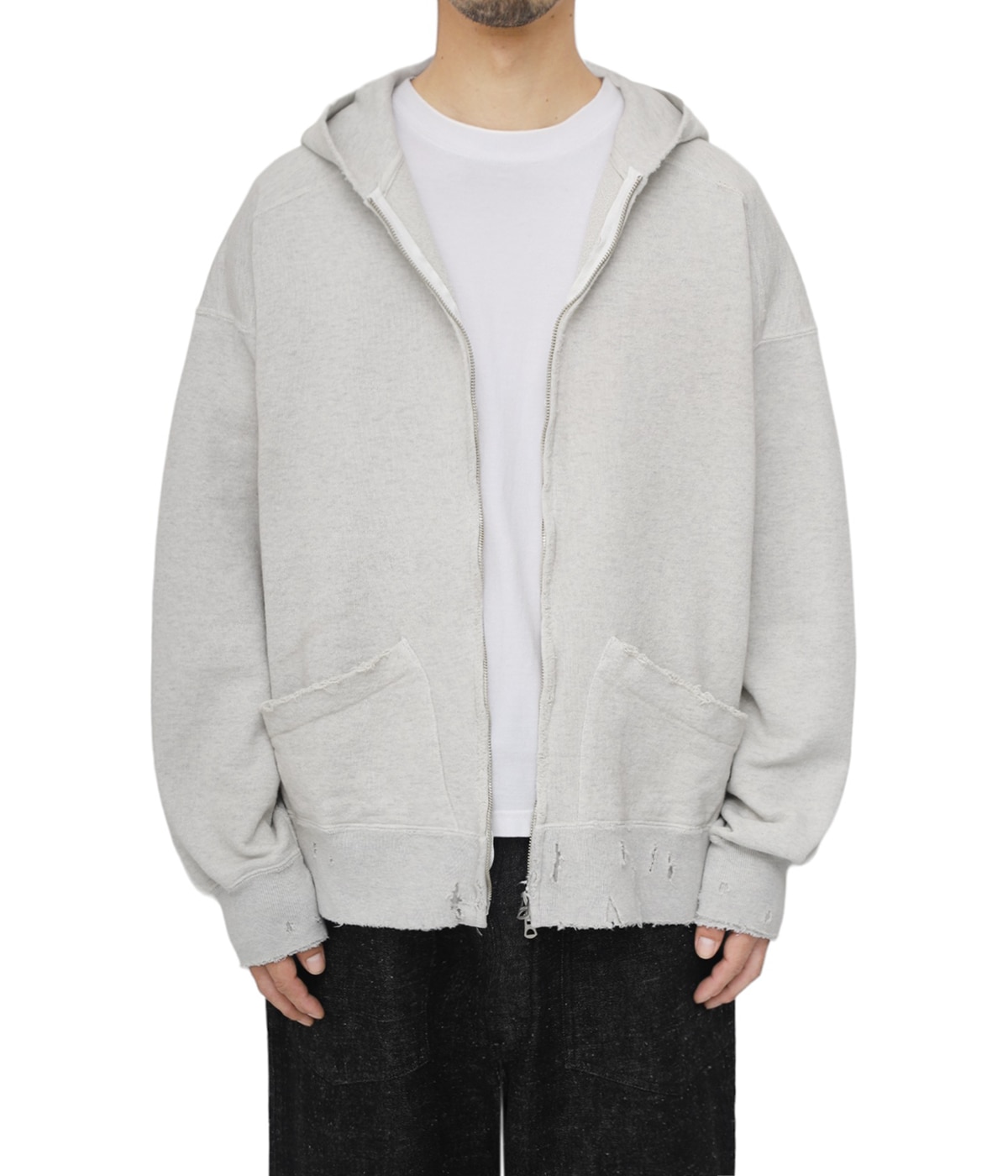 ANCELLM アンセルムCRASH ZIP HOODIE 24aw 楽天市場】ANCELLM／アンセルム／HOODIE CUTOFF CRASH SWEAT