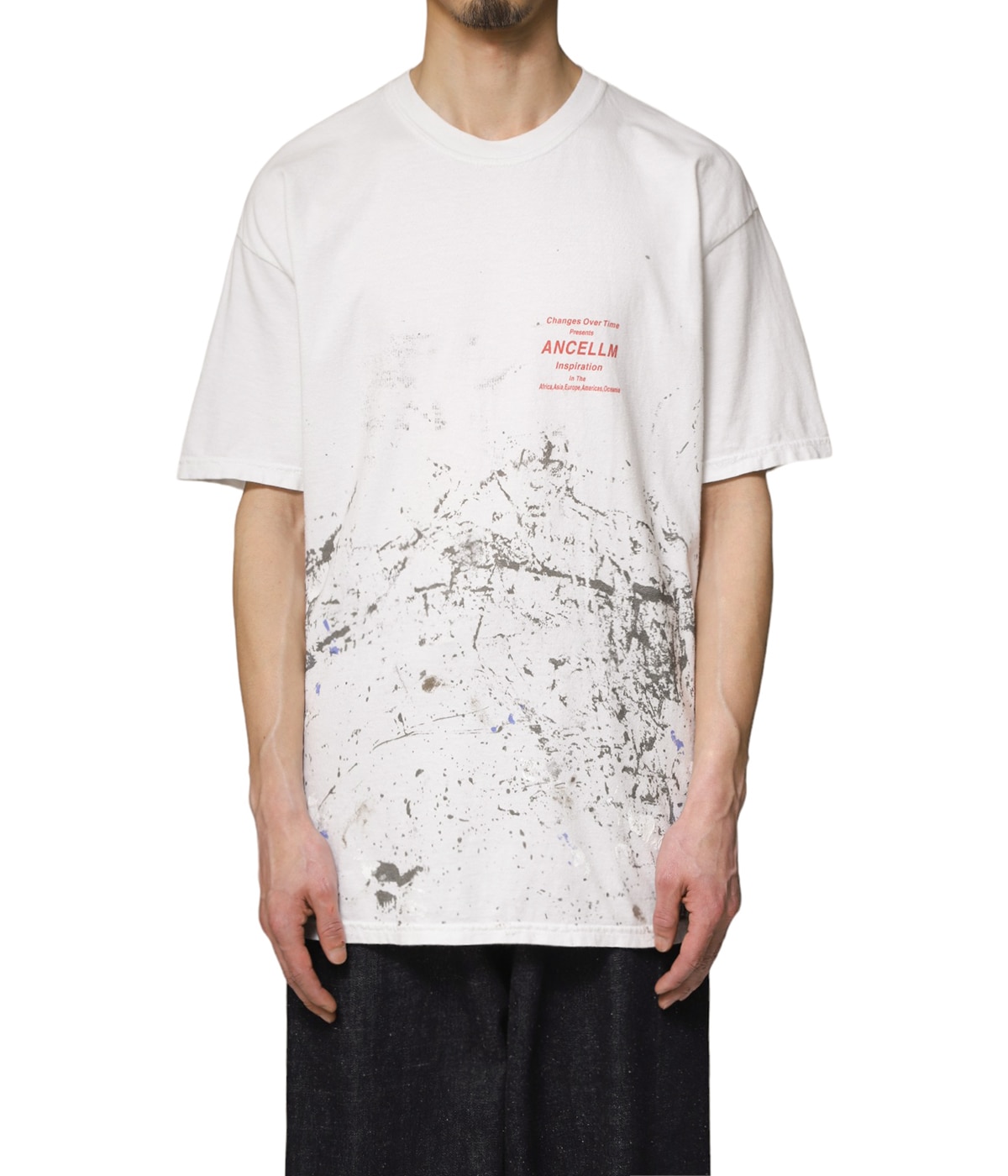 【GENERAL IDEA】Silket Cotton アンバランス半袖Tシャツ PAINTER T-SHIRT | ANCELLM(アンセルム) / トップス カットソー