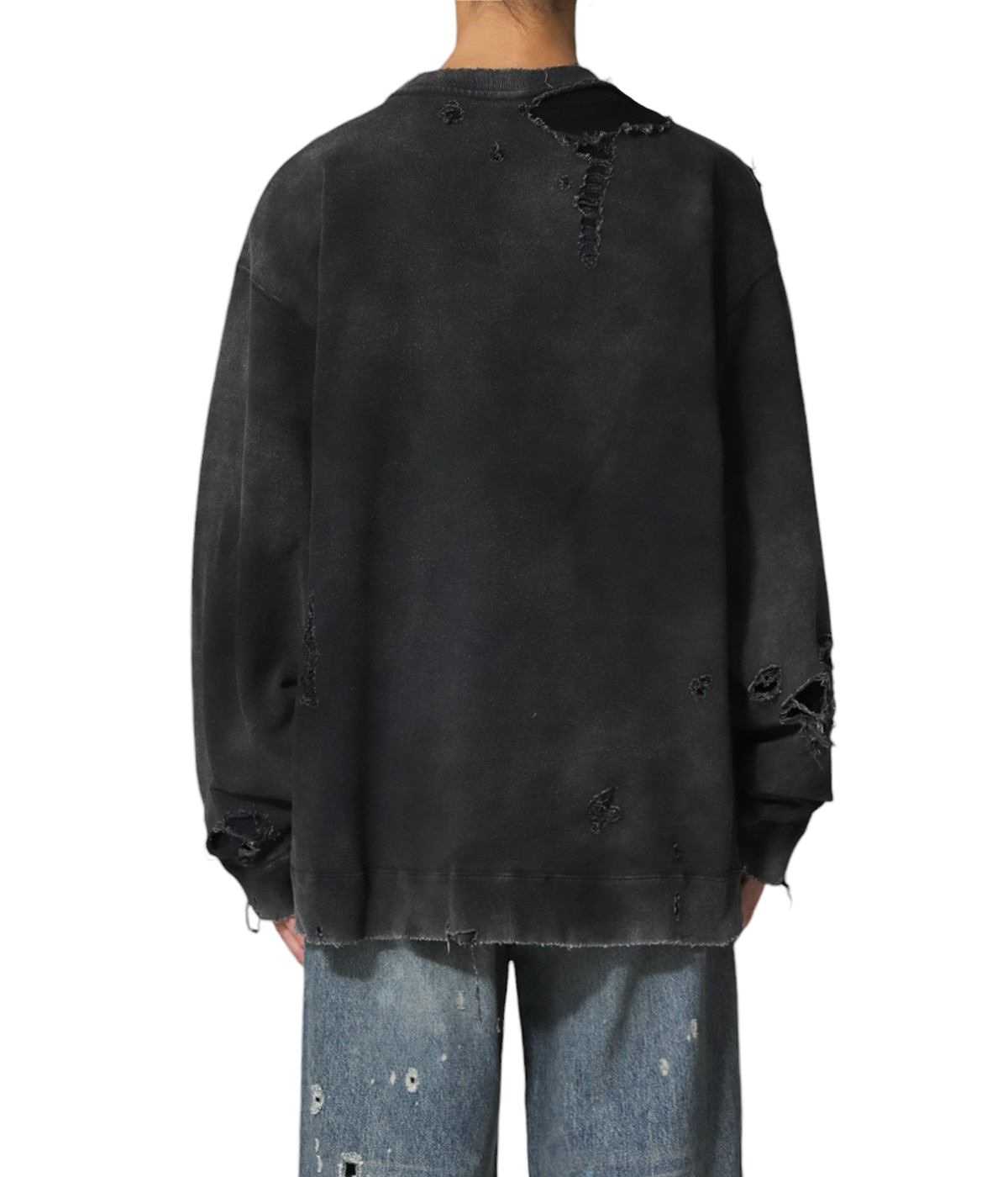 CRASH UNEVEN OVER SWEAT SHIRT | ANCELLM(アンセルム