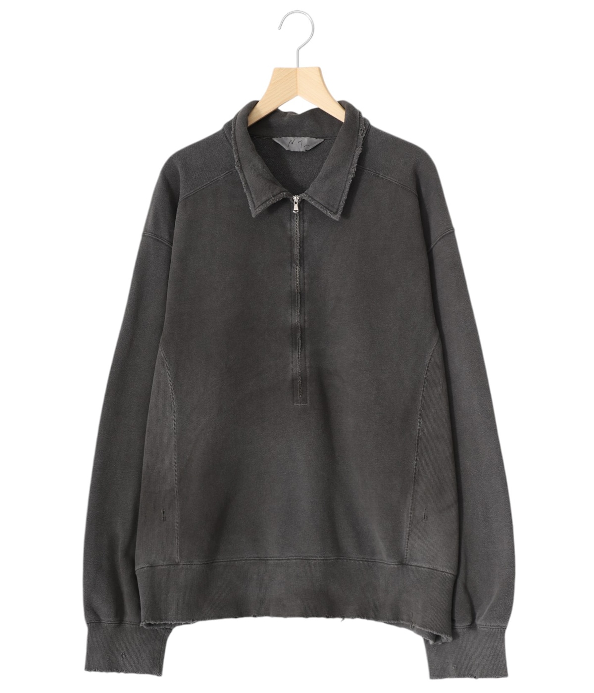 ANCELLM アンセルム HALF ZIP SWEAT SHIRT BLACK ANCELLM - HALF ZIP SWEAT SHIRT | BLACK | スウェット | NapsNote