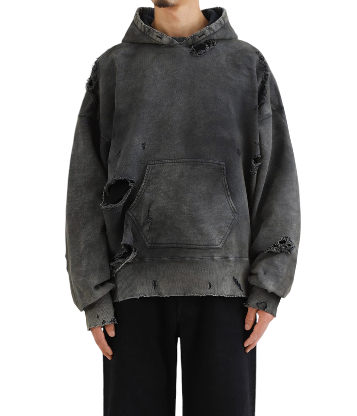 AGING CRASH HOODIE | ANCELLM(アンセルム) / トップス パーカー