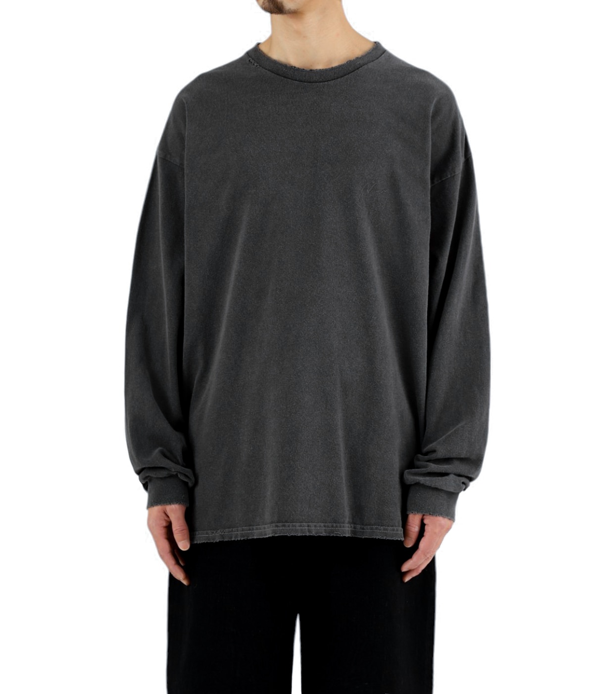 EMBROIDERY DYED LS T-SHIRT | ANCELLM(アンセルム) / トップス
