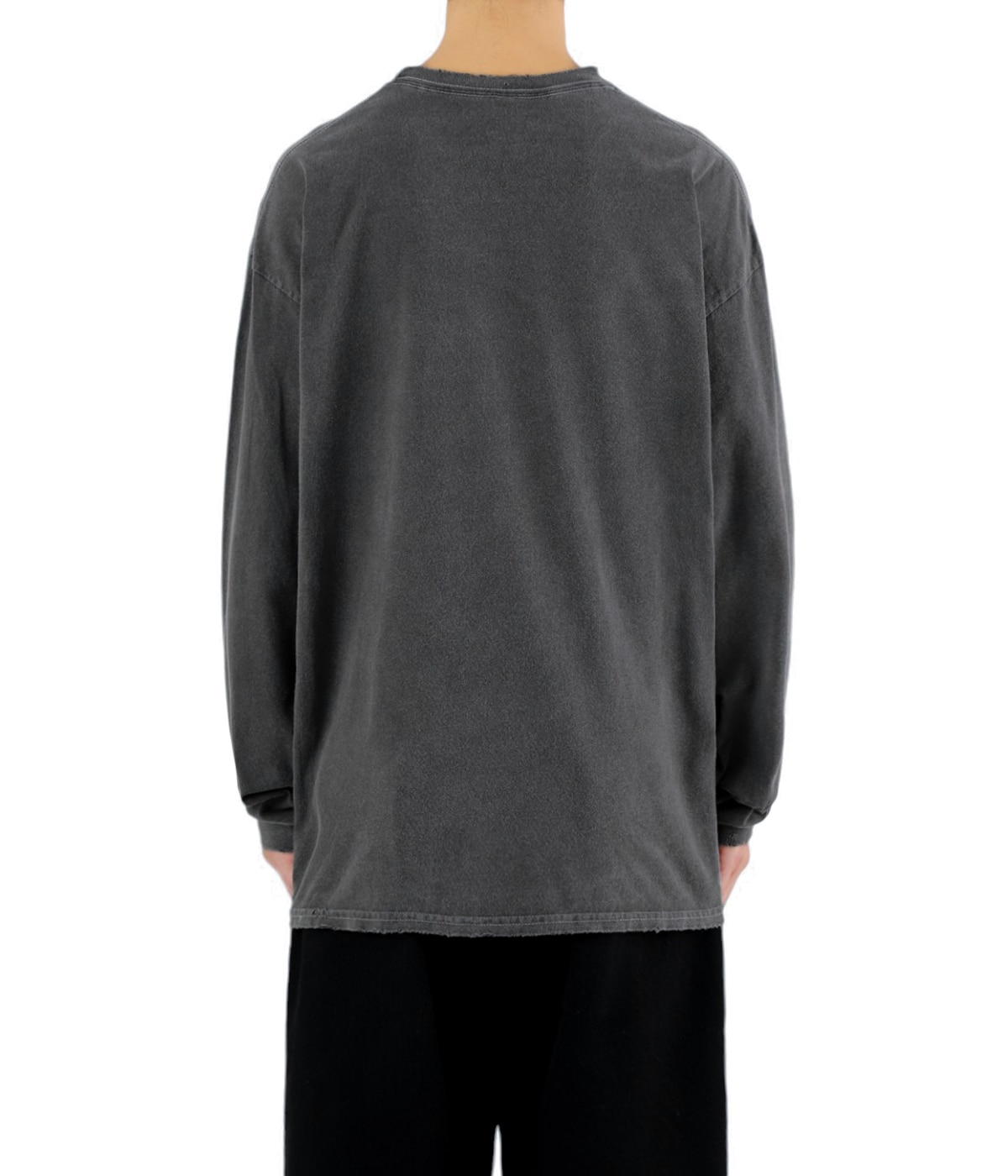 トップス ANCELLM EMBROIDERY DYED LS NAVY & BLACK ANCELLM - EMBROIDERY DYED LS T-SHIRT/BLACK | NapsNote