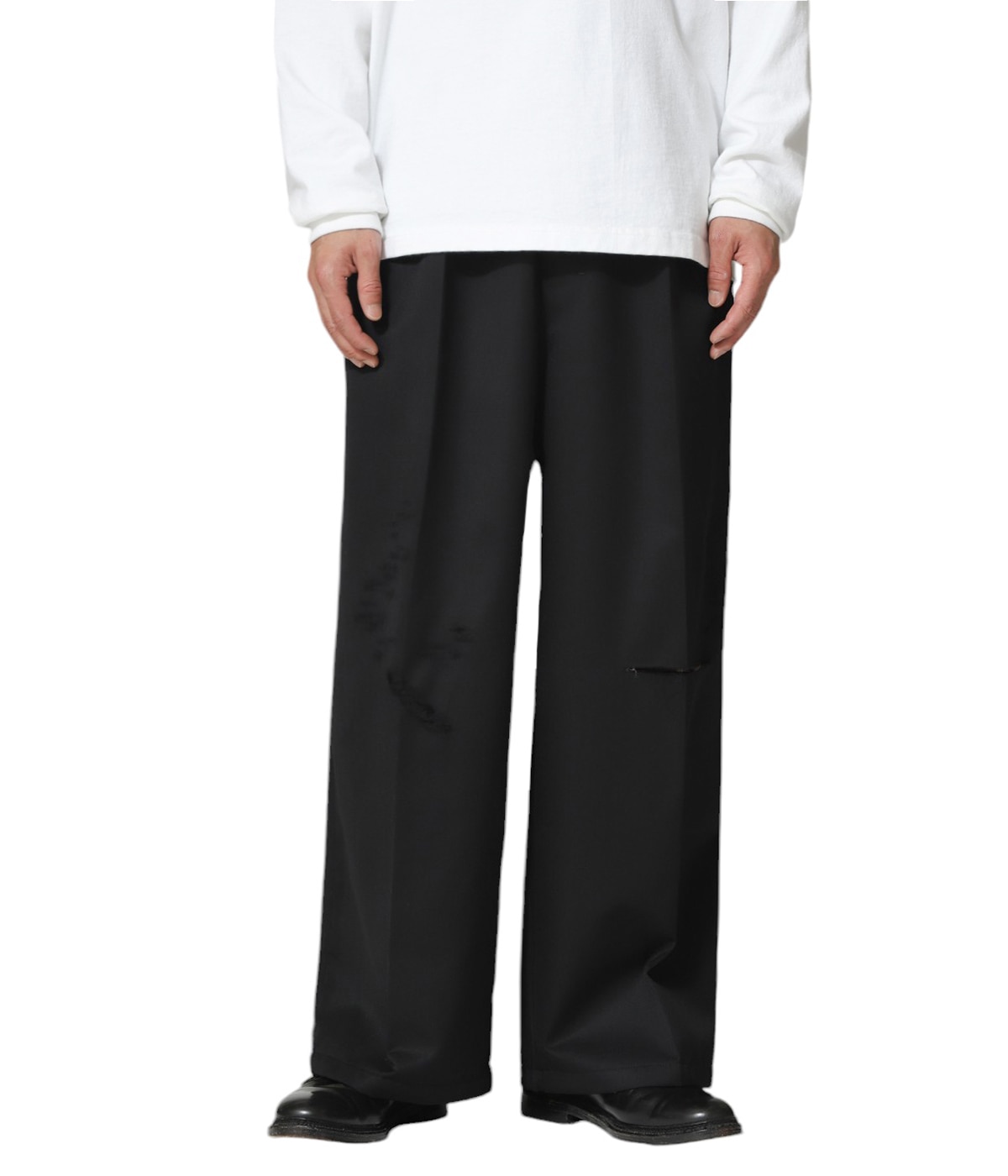 WOOL DAMAGE WIDE SLACKS | ANCELLM(アンセルム) / パンツ