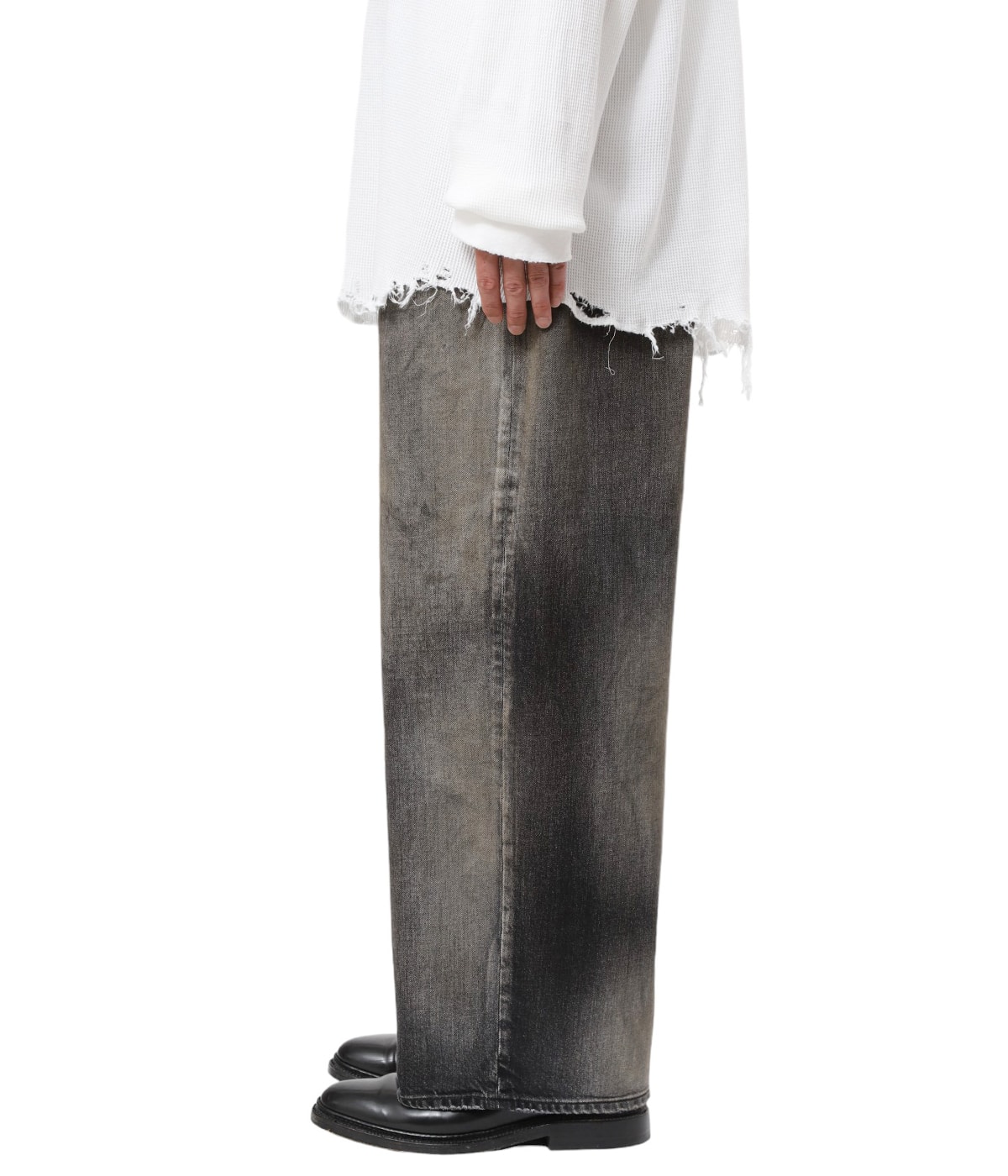超美品25ssANCELLM AGING WIDE 5P DENIM PANTS ANCELLM AGING WIDE DENIM 5P PANTS – unexpected store