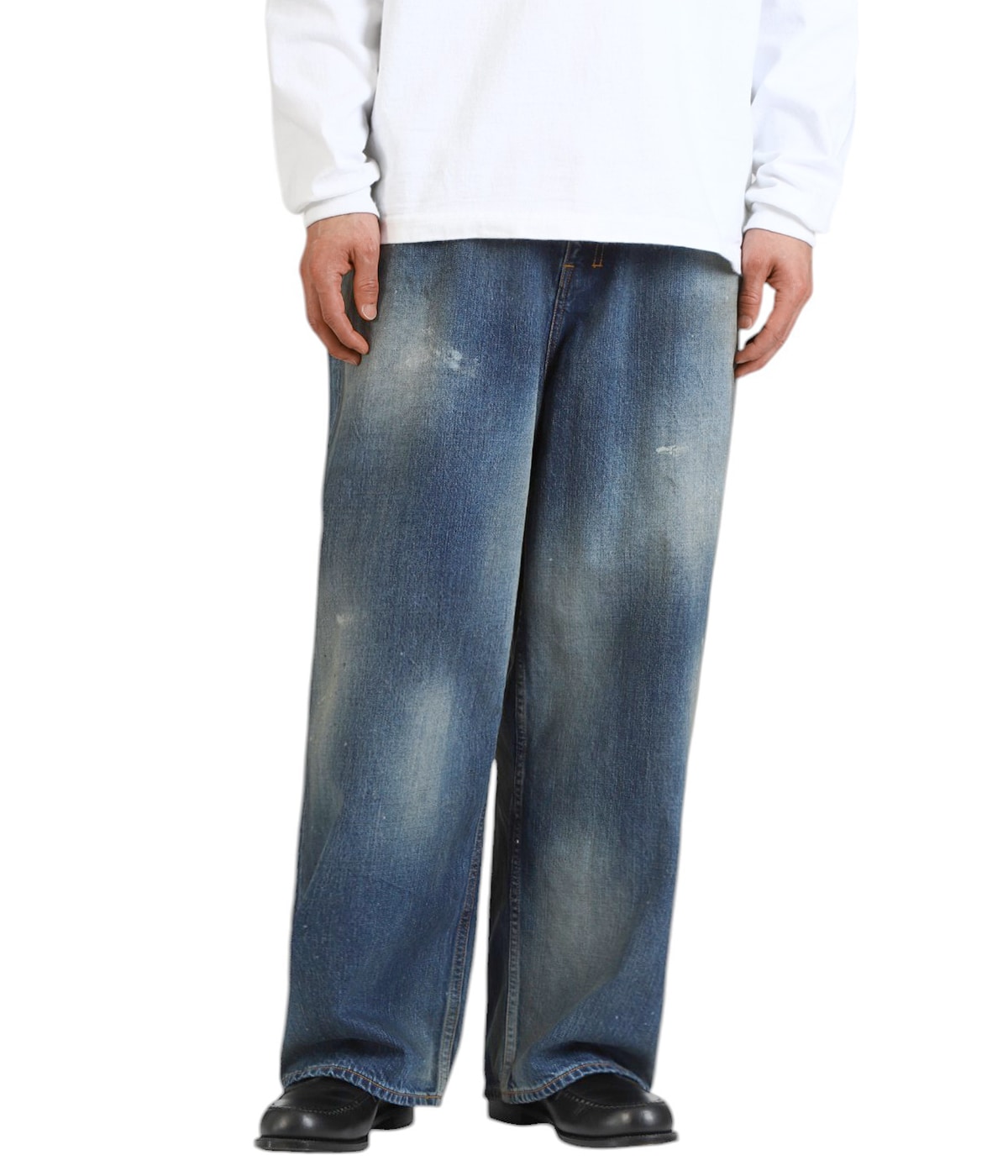 アンセルム　AGING WIDE DENIM 5P PANTS AGING WIDE 5P DENIM PANTS(INDIGO) – ANCELLM