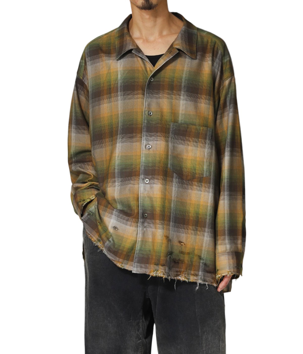 R/C CHECK CRASH LS SHIRT | ANCELLM(アンセルム) / トップス