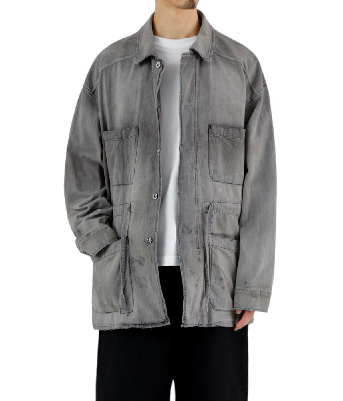 ジャケット・アウター ancellm 24aw AGING DENIMSHIRTJACKET 新品 24AW ANCELLM AGING DENIM SHIRT JACKET ANC-SH42-A BLACK