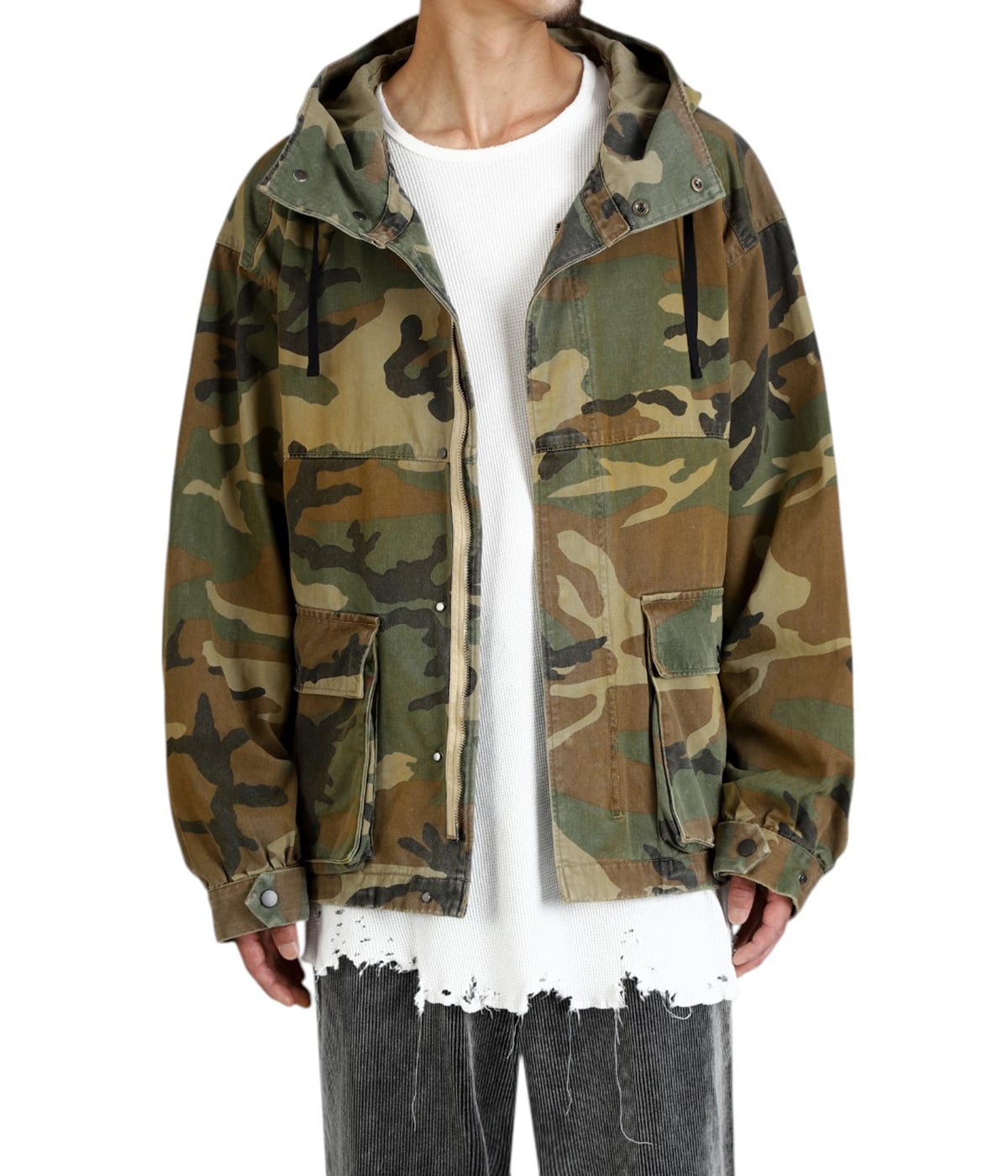 CAMO ZIPUP HOODIE | ANCELLM(アンセルム) / アウター ブルゾン