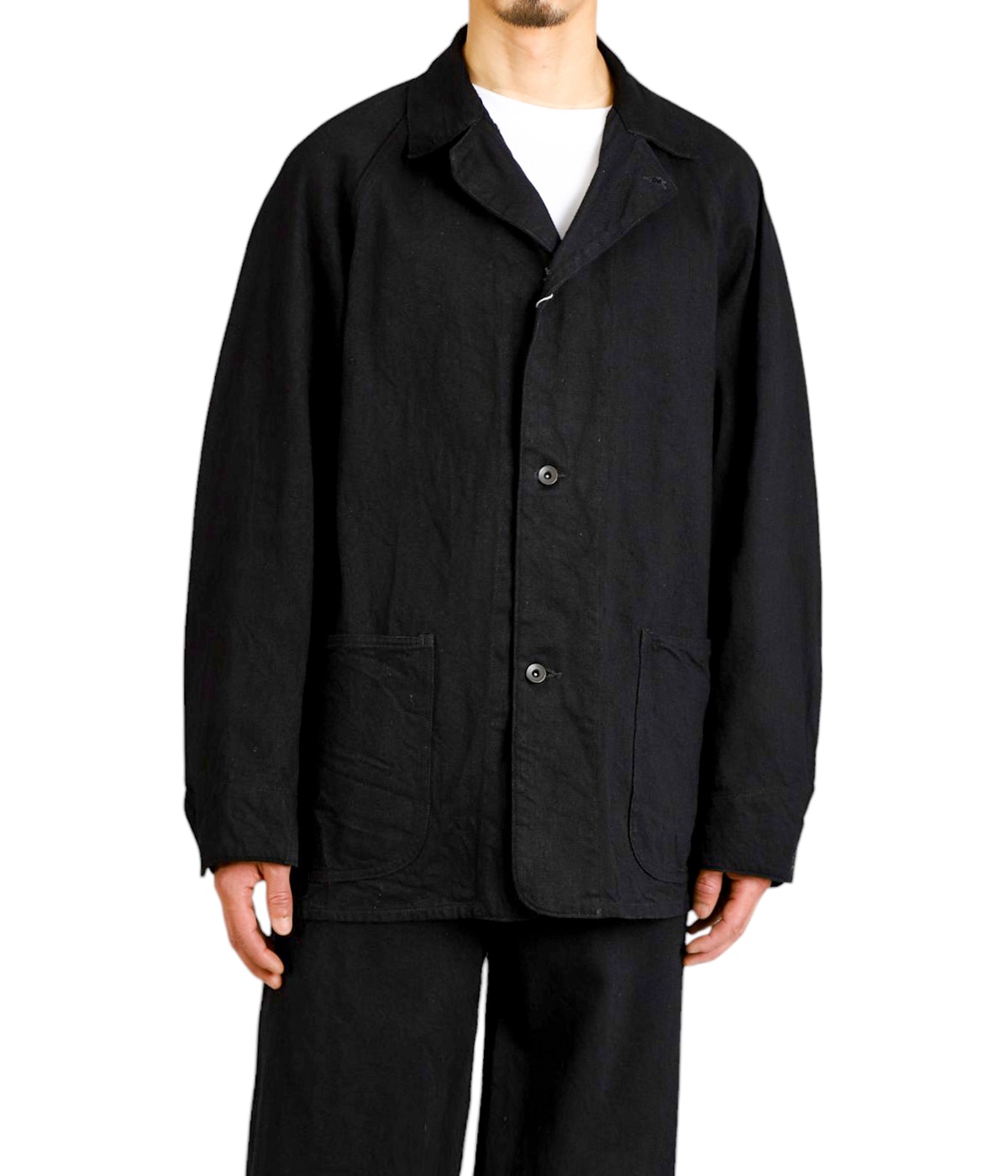 comoli 22aw デニムワークジャケット　ブラック COMOLI デニム ワークジャケット | 大阪心斎橋のメンズ洋服の