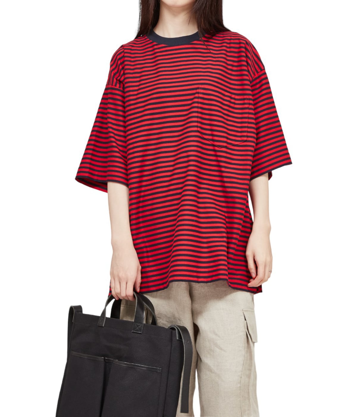 BORDER S/S POCKET TEE | BALLAST ARK(バラストアーク