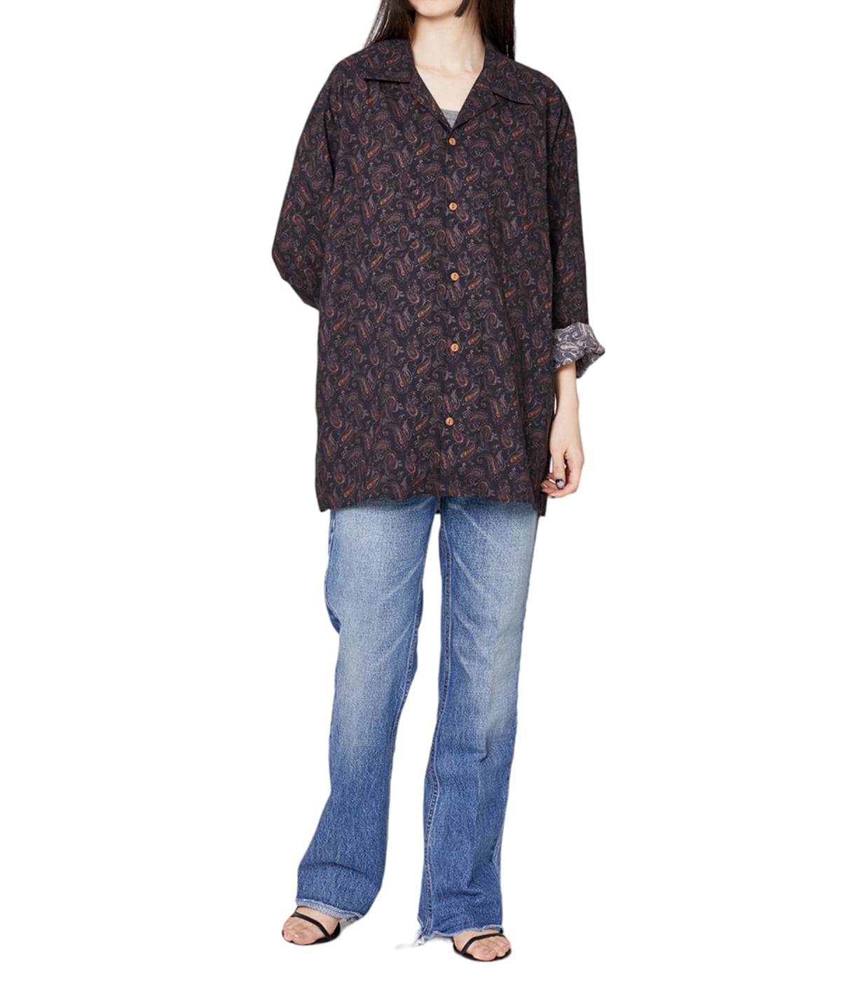 PAISLEY OPEN COLLAR SHIRT | BALLAST ARK(バラストアーク